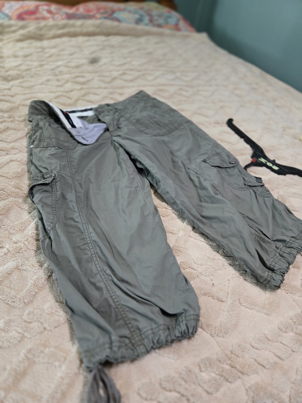 Womens Casual Cargo Jogger Pants - Olive